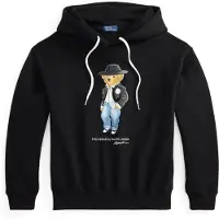 Ralph Lauren for woman. 211B23862001 Black Festive Polo Bear fleece sweatshirt (M), Casual, Cotton
