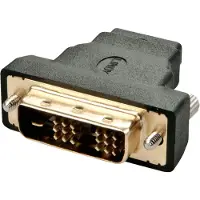 Lindy 41228, HDMI-A FM, DVI-D M, Musta