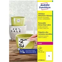 Avery L4775REV-20, Valkoinen, Suorakulmio, Kiinteä, Polyesteri, Matta, 1 kpl