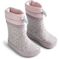 Wheat Lämpösaappaat - Paljasruoka - Kumi - Lilac Blue Kukat - - 22 - Lämpösaappaat