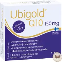 Raw Organic Hankintatukku Ubigold Q10 150mg 60kaps