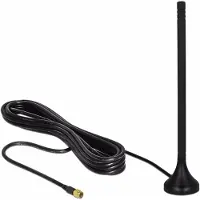 DeLOCK – LTE Antenna SMA 3–5 dBi 12.5cm Magnetic Base and connection cable RG-174 3m Black Outdoor (12588)