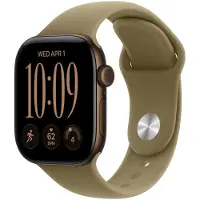 Apple Watch Series 12 GPS + Cellular 42 mm tumma pronssi alumiini, oliivinvihreä Urheiluranneke - M/L