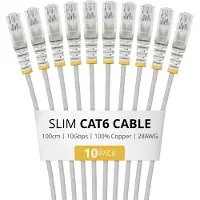 StarTech.com 1m Gray Slim CAT6 Cable (N6PAT100CMGRS10PK)