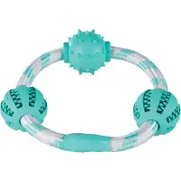 Trixie Denta Fun Balls Rope Hoop Ø20 Cm Sininen