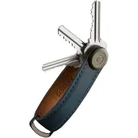 OrbitKey Crazy Horse Leather Key Organiser -avainlenkki, sininen