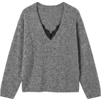 Vero Moda Berry Lace V-aukkoinen Neulepaita