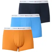 Tommy Hilfiger Underwear Bokserishortsit 'Essential' laivastonsininen / taivaansininen / oranssi / valkoinen