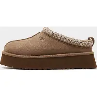Ugg for woman. 1174471 Tazz II brown leather slippers (39), 3 to 5 cm, Suede, None, Homewear