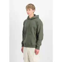 Alpha industries Label Hoodie Backprint - Khaki green - L