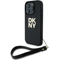 DKNY DKHCP16XPBSWSK Apple iPhone 16 Pro Max 6.9 "Kotelo Musta rannehihna Stock Logo