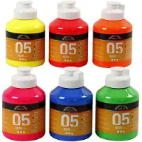 Adlibris - Akryylimaali - Neon - (6 x 500 ml)