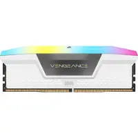 Corsair 64GB (2 x 32GB) Vengeance RGB, DDR5 6400MHz, CL32, 1.40V, valkoinen/harmaa