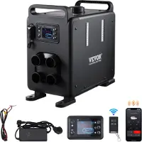Vevor 5-8 kW diesellämmitin, 12 V/24 V monitoimidieselilmalämmitin, Bluetooth-sovellusohjaus, kaukosäädin ja näyttö, häkähälytin, nopeasti lämmittävä pystysuora kannettava diesellämmitin ajoneuvoihin,