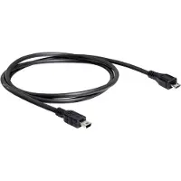 DeLOCK 1m USB2.0 microB/miniB, 1 m, Micro-USB B, Mini-USB B, USB 2.0, Uros/uros, Musta (83177)
