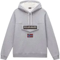 Napapijri Collegepaita 'Burgee Wint 4' meleerattu harmaa / oranssi / punainen / musta