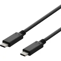 Deltaco musta 480 Mbps USB-C kaapeli
