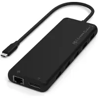 Satechi USB-C Hub 13 in 1 - - Kolmoisnäyttö - Siirto 10 Gbit/s - Virransyöttö 100 W - Musta