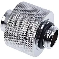 Alphacool 19/13mm Eiszapfen ruuviliitin, suora, G1/4, hopea