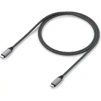 Satechi USB4 USB-C -kaapeli, 100 W, 0,8 m, harmaa, musta