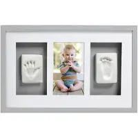 Pearhead Babyprints Deluxe Valokuvakehykset Tripla, Harmaa