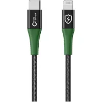 Microconnect Smart Charge MFI USB-C - Lightning -kaapeli 1m musta-vihreä, MC-SMART USB CL-1