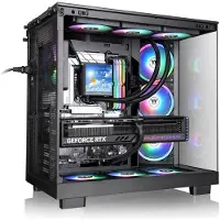 Thermaltake View 380 XL TG ARGB, Midi Tower, PC, Musta, ATX, mikro ATX, Mini-ITX, SPCC, Karkaistu lasi, Pelaaminen (CA-11E-00M1WN-00)