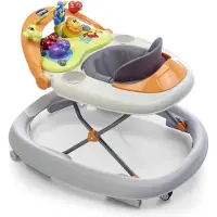 Chicco Walky Talky Grå rollator - Ljud och ljus - 4 hjul - 6 bromsar -