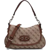 GUESS for woman. HWJG2313190 Samantha beige flap shoulder bag (OSFA), Casual, Polyester