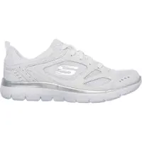 SKECHERS Matalavartiset tennarit 'SUMMITS - SUITED' hopeanharmaa / valkoinen