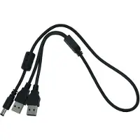 Silex E1414, 0,5 m, 2 x USB A, Musta