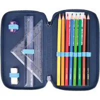 Herlitz TriCase Cosmic Explorer, 31 kpl, Sininen, tummansininen, Polyesteri, Polyvinyylikloridi (PVC), 190 mm, 70 mm, 115 mm (50049295)