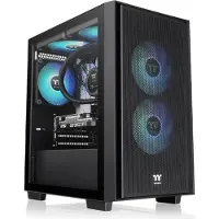 Thermaltake Versa H16 PC-mikrotorni, Tempered Glass ARGB, Musta