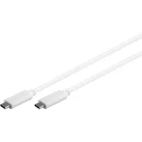 Microconnect USB 3.1 Gen2 USB-C -kaapeli, 100 W, 3 m, valkoinen