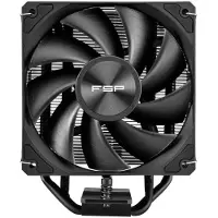 FSP NP5 BLACK tower CPU cooler with 120 mm fan black six heat pipes compatible with Intel LGA 1700 1851 1200 and AMD AM4 AM5 28 dB Hydro Bearing 800-1 (POO0000012)