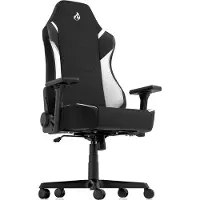 Nitro Concepts X1000 Gaming Chair, kangasverhoiltu pelituoli, musta/valkoinen