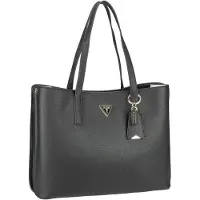 GUESS for woman. HWBG6974230 Meridian Shopper Bag with black logo (OSFA), Casual, Polyurethane