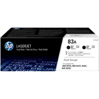 HP 83A, alkuperäinen musta LaserJet-värikasetti, kaksoispakkaus, 3000 sivua, Musta, 2 kpl