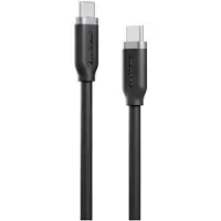 Alogic Elements Silicone USB-C to USB-C Charging Cable 240W with Bundle Strap and Durable Design - Black