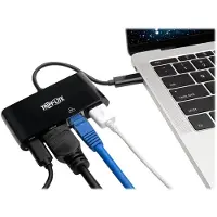 Eaton Series USB C to HDMI Multiport Video Adapter Converter w/ USB-A Hub USB-C PD Charging Port & Gigabit Ethernet Port Thunderbolt 3 Compatible USB Type C to HDMI USB Type-C