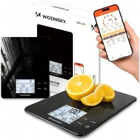 Wozinsky WIK-10 älykäs keittiövaaka digitaalisella näytöllä Bluetooth-sovelluksella - musta