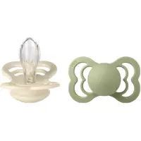 BIBS silikonitutti, 6-18kk, 2 kpl., Ivory / Sage