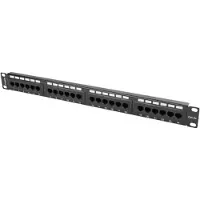 Lanberg Patchpaneli - - Cat.5E UTP - 24 Porttia - 1U Räkki 19 - Musta