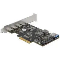 DeLOCK – PCIe x4 Card to 4 x USB Type-C + 1 x USB Type-A SuperSpeed USB 10 Gbps Low Profile (90059)