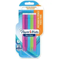 Paper Mate Non-Stop, Sininen, Vihreä, Vaaleanpunainen, Purppura, Muovi, Musta, HB, 0,7 mm, Pyöreä