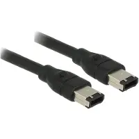 DeLOCK FireWire 6-pin -kaapeli, 1m, musta