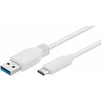 Microconnect USB-C Gen1 – USB-A -kaapeli, 0,2 m, valkoinen
