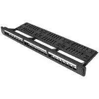 Lanberg PPKS-1124-B, Telinekiinnitys, 1U, Musta, Akryylinitriilibutadieenistyreeni (ABS), Muovi, 482,6 mm, 44,5 mm
