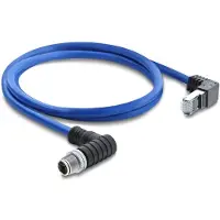 DeLOCK 81011, 1 m, Cat6a, S/FTP (S-STP), M12, RJ-45, Sininen