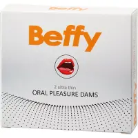 Beffy Oral Dams Lateksinen Suuseksisuojat 2 kpl - White